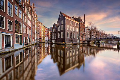 Array Coucher de soleil sur Amsterdam von Arnaud Bertrande