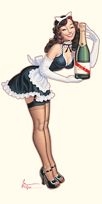 50cm x 100cm French Maid von Patrick Hitte