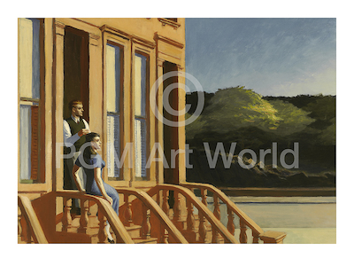 40cm x 30cm Sunlight on Brownstones von Edward  Hopper