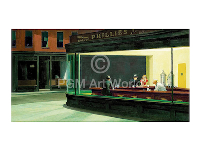 40cm x 30cm Nighthawks von Edward  Hopper