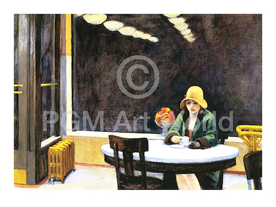 40cm x 30cm Automat (1927) von Edward  Hopper