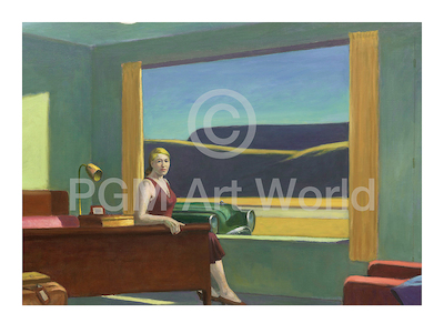 40cm x 30cm Western Motel (1957) von Edward  Hopper