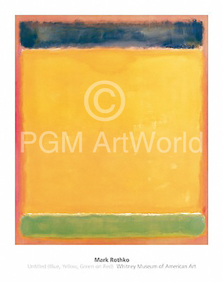 71cm x 91cm Untitled (Blue, Yellow, ,MKR-184 von Mark             Rothko