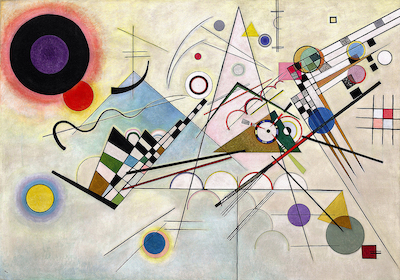 100cm x 70cm Komposition 8 von Wassilly Kandinsky
