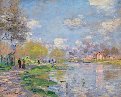 Array Frühling an der Seine von Claude Monet