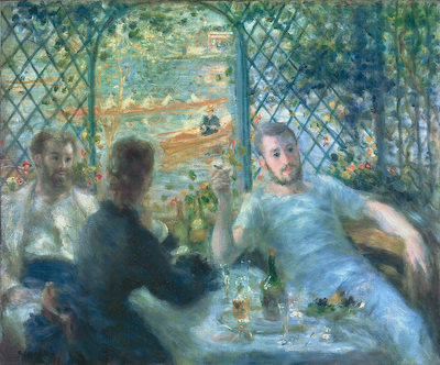 Array Die Mahlzeit im Restaurant Fournaise von Pierre Auguste Renoir