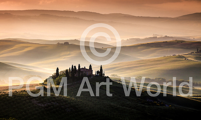 100cm x 60cm A Tuscan Country Landscape von Sus Bogaerts