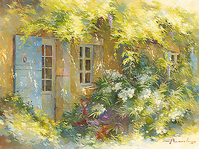 80cm x 60cm Le laurier blanc von Johan Messely