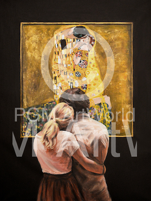 75cm x 100cm Watching Klimt von Escha van den Bogerd