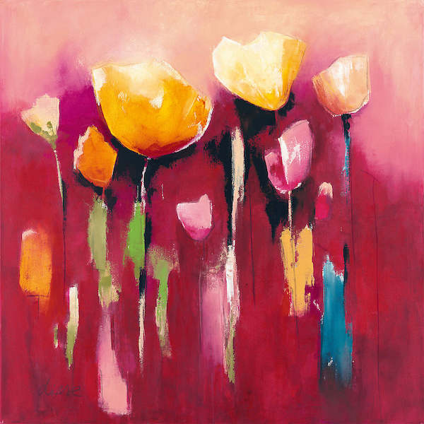 98cm x 98cm Townflowers V von Anne L. Strunk