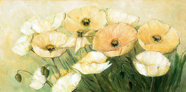 100cm x 50cm Tender Poppies von Elisabeth Krobs