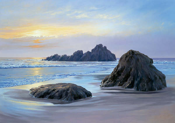 150cm x 105cm Sunset at Big Sur von Sigurd Schneider