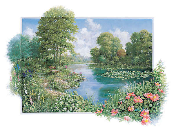 60cm x 45cm The pond von Peter Motz