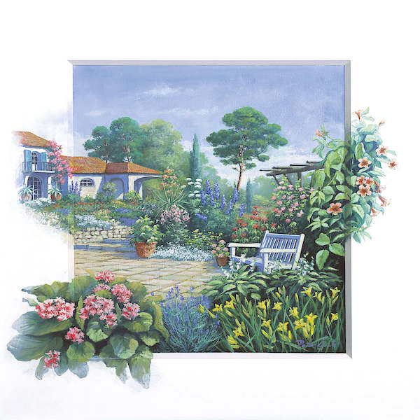 60cm x 60cm Italian garden II von Peter Motz