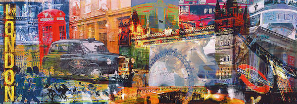 100cm x 35cm London von Saskia Porkay