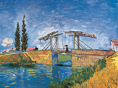 80cm x 60cm Il Ponte di Langlois von Vincent Van Gogh