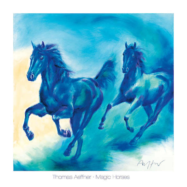 70cm x 70cm Magic Horses von Thomas Aeffner