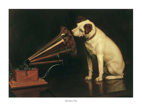 80cm x 60cm His Master's Voice von BARRAUD