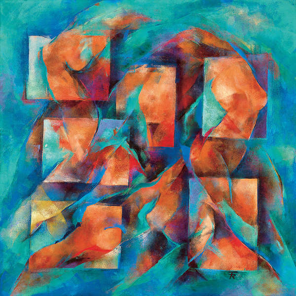 98cm x 98cm Symphonie des Lebens von Franz Ruzicka