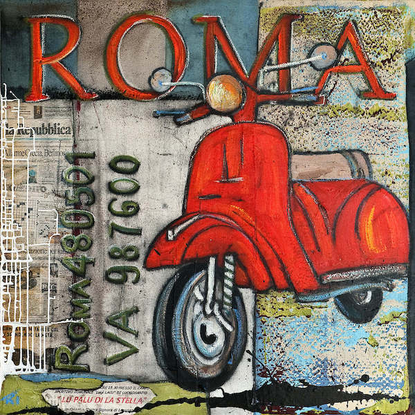 100cm x 100cm Roma I von Rainer Hüttner