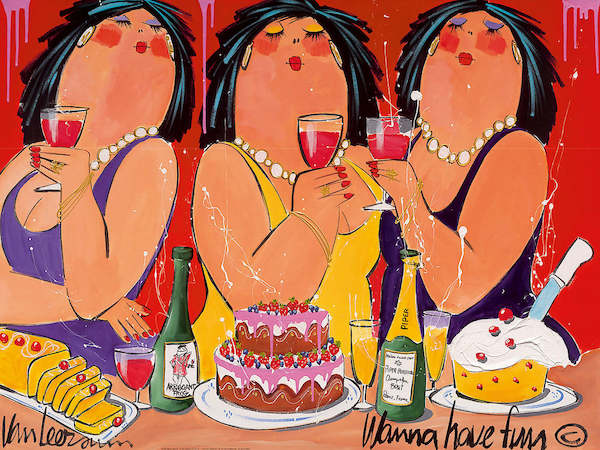 80cm x 60cm Wanna have fun von El van Leersum