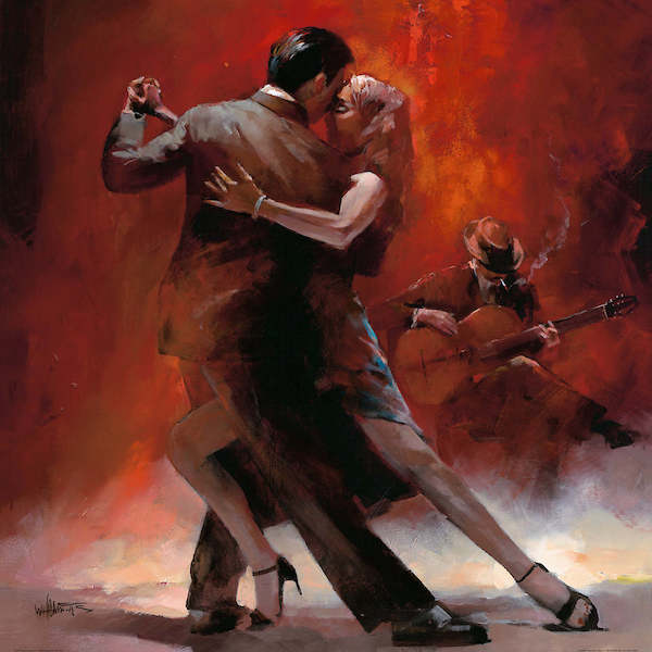 70cm x 70cm Tango Argentino II von Willem Haenraets