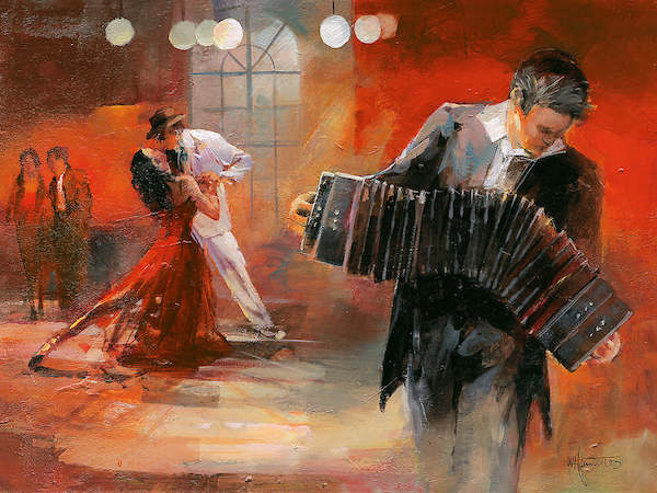 80cm x 60cm Bandoneon von Willem Haenraets