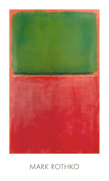 96cm x 58cm Green Red on Orange, MKR-686 von Mark Rothko