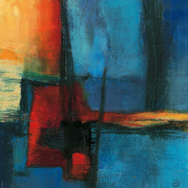 30cm x 30cm Abstract Night von Bea Danckaert