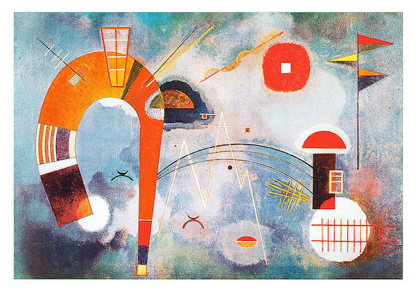 100cm x 70cm Rond et pointu von Wassily Kandinsky