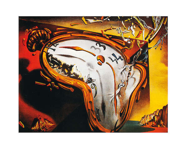 50cm x 40cm Les montres molles von Salvador Dali