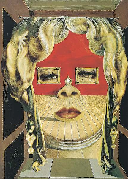 60cm x 80cm Il volto di Mae West von Salvador Dali