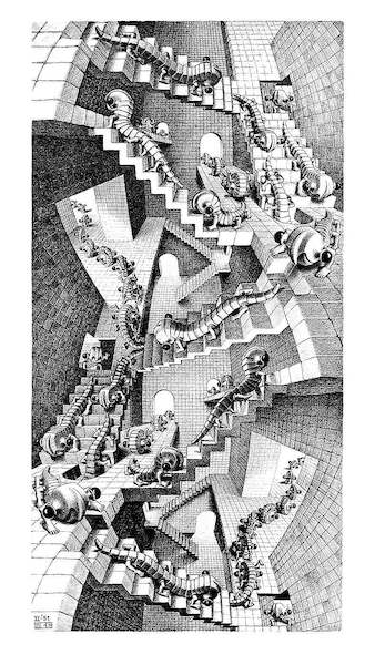 45cm x 79cm Treppenhaus von M.C. Escher
