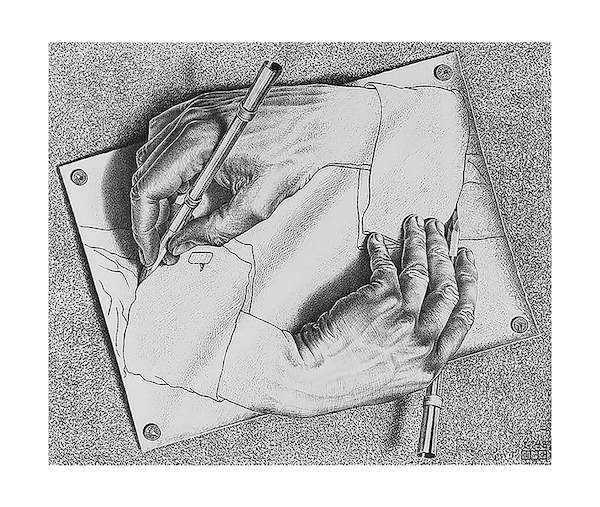 65cm x 55cm Zeichnen von M.C. Escher