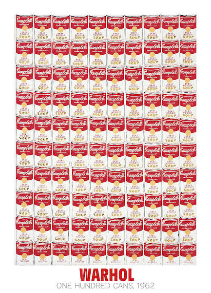 65cm x 90cm One Hundred Cans, 1962 von Andy Warhol