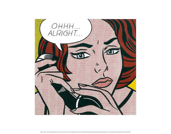 35.5cm x 28cm Oh Alright von Roy Lichtenstein