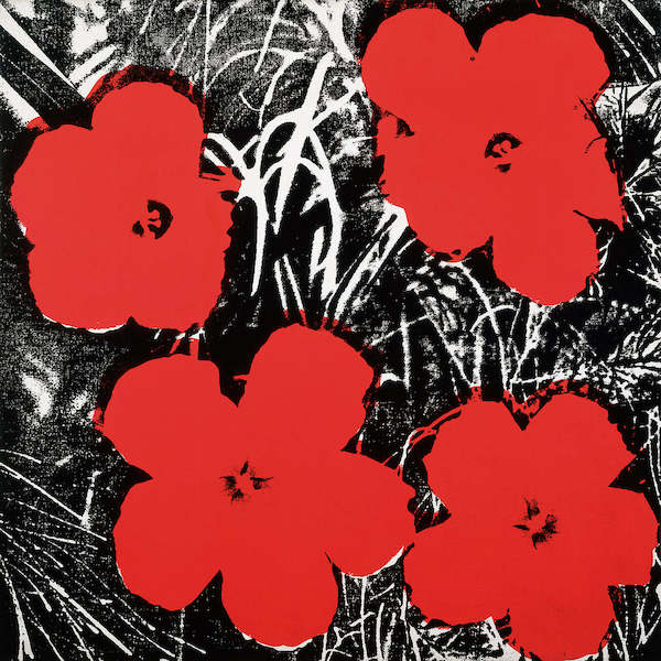 91cm x 91cm Flowers (Red), 1964 von Andy Warhol