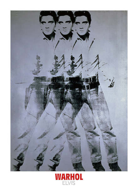 66cm x 90cm Elvis,1963 Triple von Andy Warhol