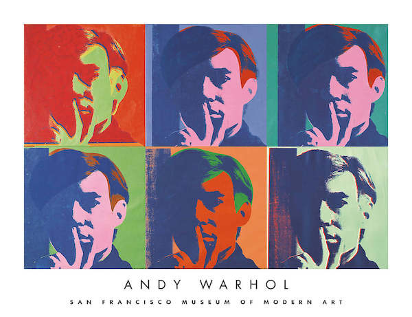 86cm x 66cm A Set of Six Self-Portraits von Andy Warhol