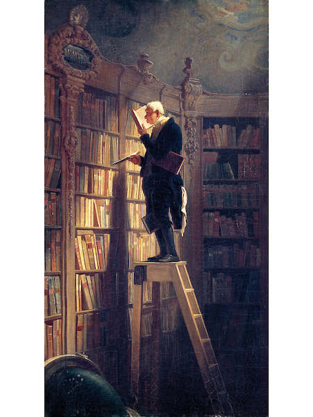 60cm x 80cm Der Bücherwurm                   von Carl Spitzweg