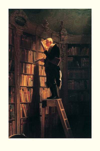 61cm x 91cm Der Bücherwurm von Carl Spitzweg