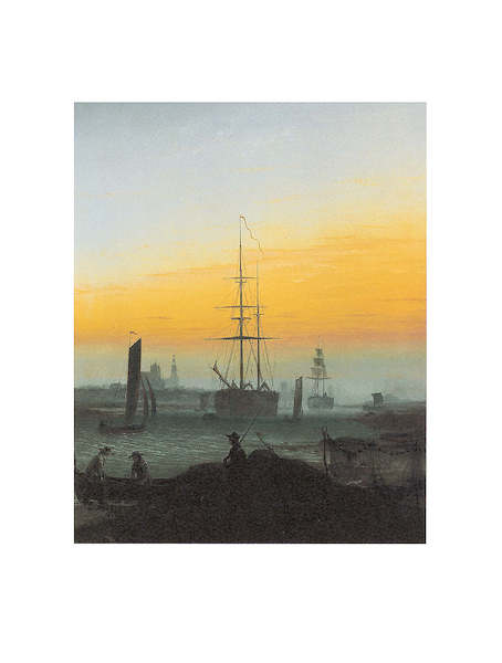 70cm x 90cm Der Greifswalder Hafen von Caspar David Friedrich