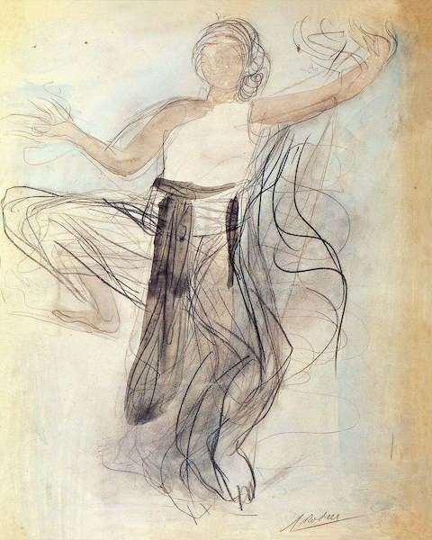 Array Danseuse cambodgienne de face    von Auguste Rodin