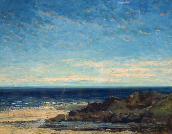 Array Blaues Meer - blauer Himmel      von Gustave Courbet