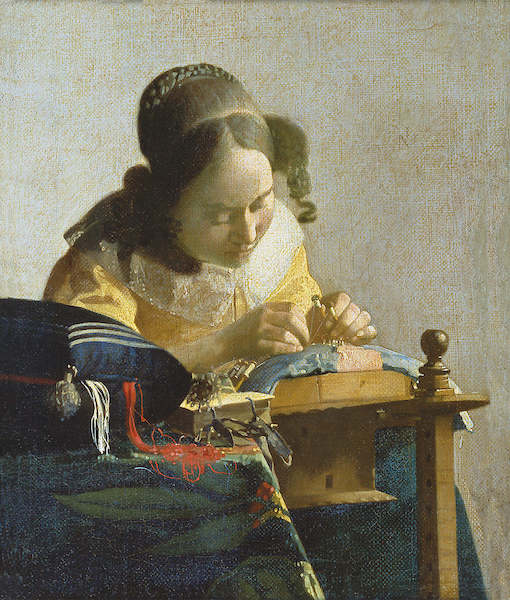 Array Die Spitzenklöpplerin von Johannes Vermeer