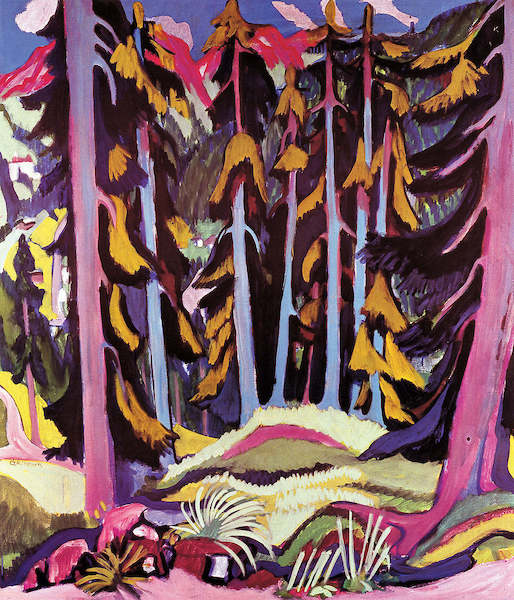 60cm x 70cm Waldinneres von Ernst Ludwig Kirchner