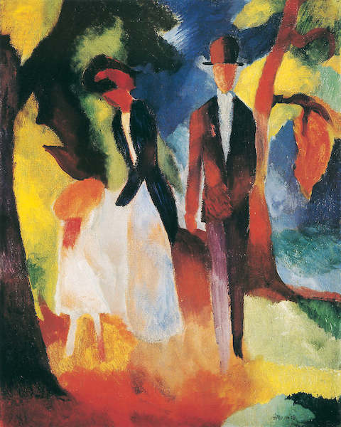 Array Leute am blauen See              von August Macke