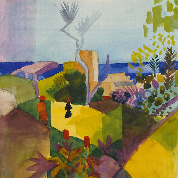 Array Landschaft am Meer von August Macke