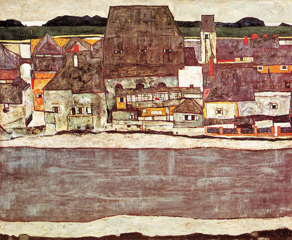 Array Häuser am Fluss II               von Egon Schiele