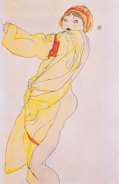 Array Frau mit Kleid                   von Egon Schiele